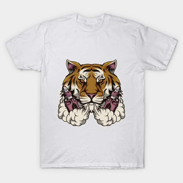 Wild tiger the e cig hunter T-Shirt by JagatKreasi